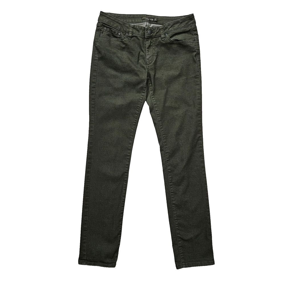Prana Kara Jeans (Womens 6/28) Green Denim Skinny Leg Stretch Pants Outdoors